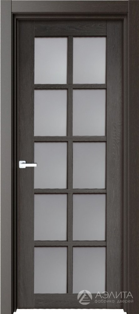 Дверь экошпон 77К с белым стеклом