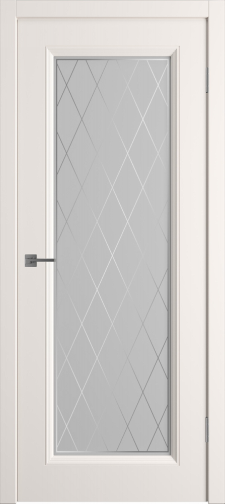 Дверь со стеклом Флорида магнолия эмаль стекло матовое с рисунком