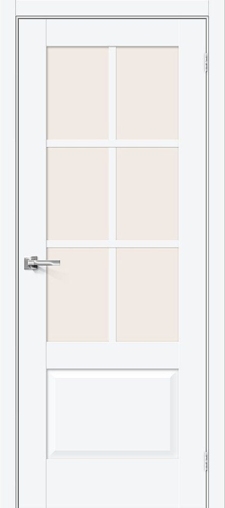 Дверь эмалит Прима-13.0.1 ПЭТ White Silk