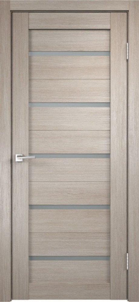 Дверное полотно Экошпон DUPLEX цвет Капучино стекло Мателюкс