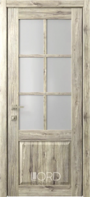 Дверь экошпон Кантри 13 ПО стекло сатинат бронза