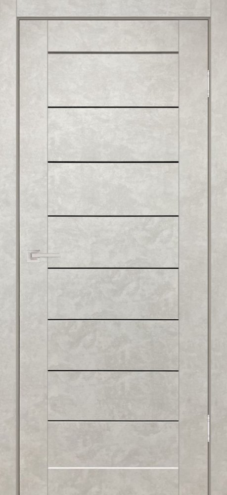 Дверь экошпон Форум Горизонталь бетон белый