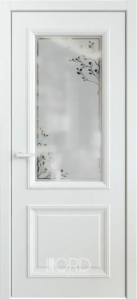 Дверь экошпон Felicia 1 ПО прозрачное стекло с рисунком Rami