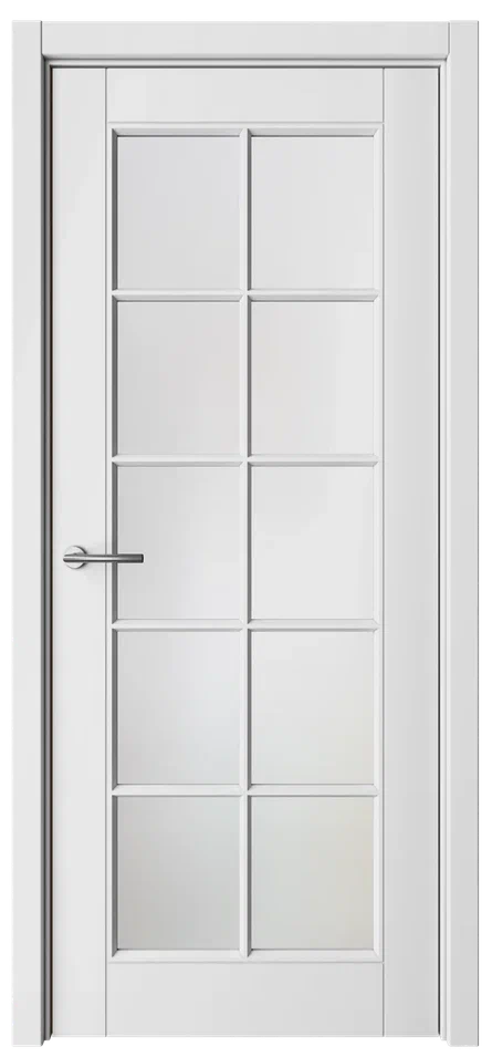 Дверь со стеклом Классика-5 ПО белая эмаль