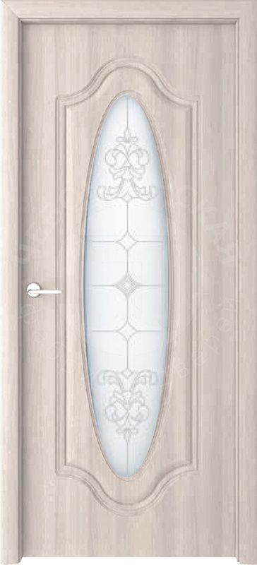 Дверь экошпон Греция ПО с матовым стеклом