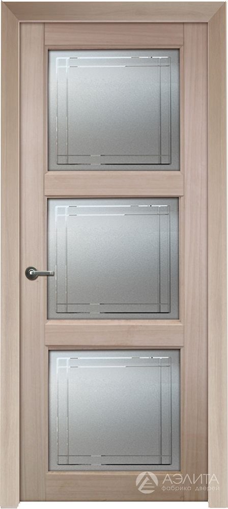 Дверь экошпон Лоджия ПО с матовым стеклом