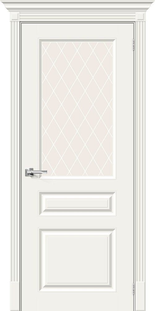 Дверь эмаль Скинни-15.1 200*80 Whitey White Сrystal