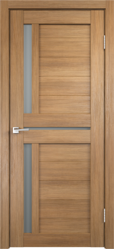 Дверное полотно Экошпон DUPLEX 3 цвет Дуб золотой стекло Мателюкс