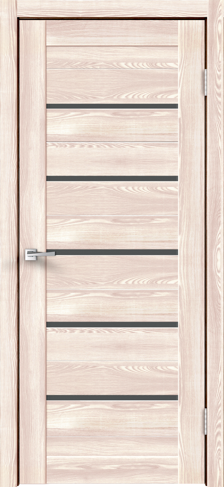 Дверное полотно Экошпон XLINE 15 цвет Клён крем стекло Мателюкс Графит