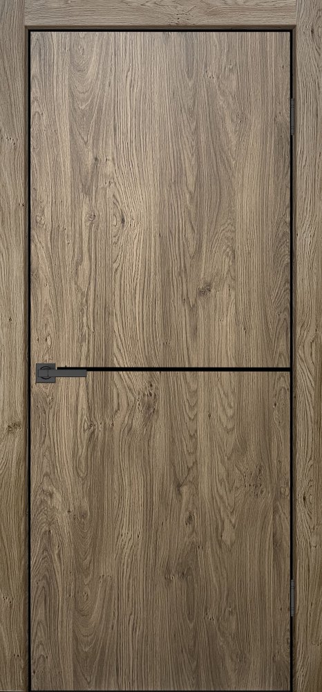 Дверь экошпон Эковуд 1 дуб темный