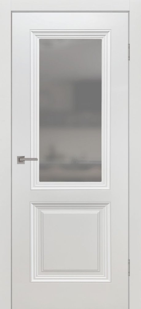 Дверь со стеклом Сонет-3 ПО белый эмалит