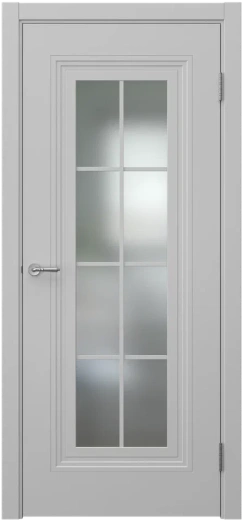Дверь со стеклом Сван 8 ДРО светло-серая эмаль стекло матовое