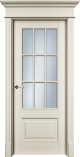 Дверь со стеклом Оксфорд-2 ПО RAL 9001