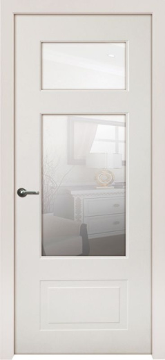 Дверь экошпон Твин 140 ПО с матовым стеклом