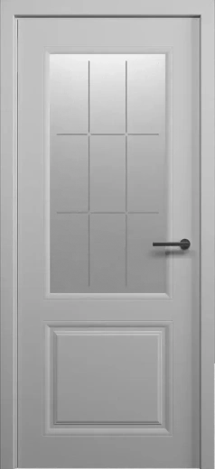 Дверь со стеклом Стиль 1 ПО серая эмаль
