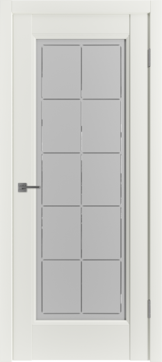 Дверь эмалекс E1 ДО mid white стекло Crystal Cloud