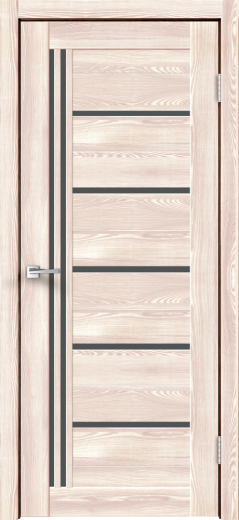 Дверное полотно Экошпон XLINE 17 цвет Клён крем стекло Мателюкс Графит