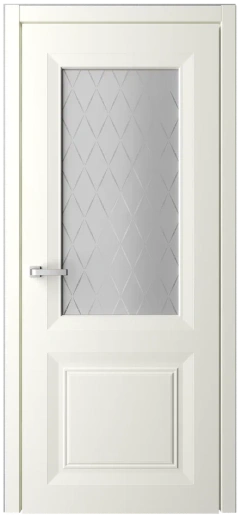 Дверь со стеклом Стиль Богема ПО латте эмаль