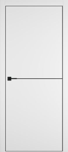 Дверь эмалекс Urban 1 ice черная кромка