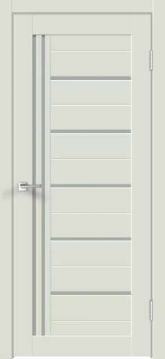 Дверное полотно Экошпон XLINE 17 цвет Светло-серый Эмалит стекло Мателюкс