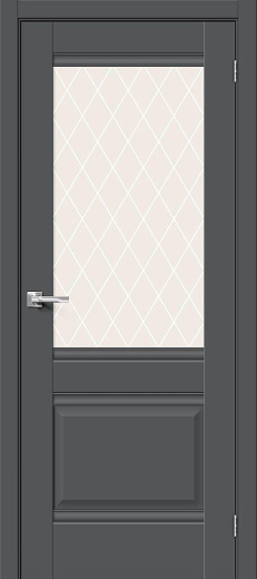 Дверь эмалит Прима-3 ПЭТ Stormy Silk