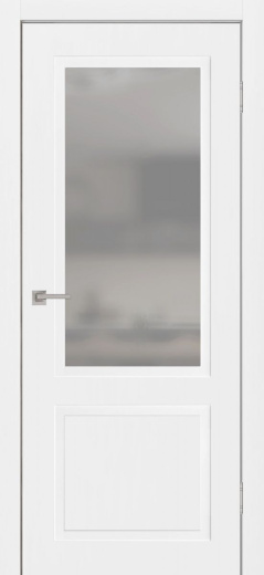 Дверь со стеклом Бланк ПО белая эмаль
