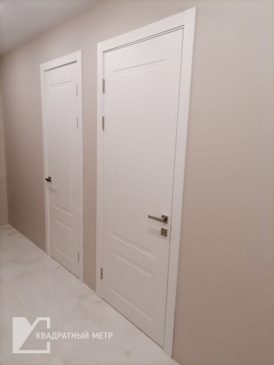 Дверь экошпон Твин 50 ПО с матовым стеклом