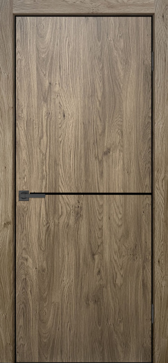 Дверь экошпон Эковуд 1 дуб темный