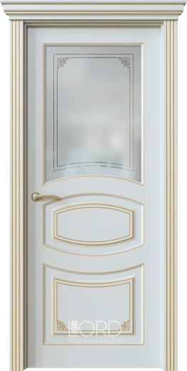 Дверь экошпон Dolce 2.4 ПО стекло с гравировкой