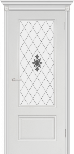 Дверь со стеклом Аккорд ПО белая эмаль