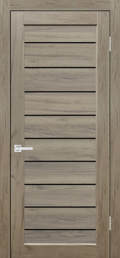 Дверь экошпон Евро 26 дуб крафт серый