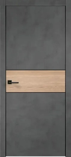 Дверное полотно Экошпон TECHNO BLACK DUO 3 цвет Муар темно-серый