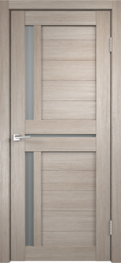 Дверное полотно Экошпон DUPLEX 3 цвет Капучино стекло Мателюкс