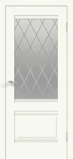 Дверное полотно Экошпон ALTO 2V цвет Молочный Эмалит