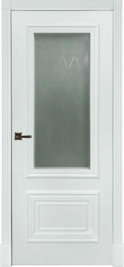 Дверь со стеклом Вена 1/2 ПДО белая эмаль