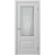Дверь со стеклом Сван 6 ДО светло-серая эмаль стекло матовое с рисунком
