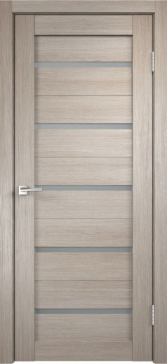 Дверное полотно Экошпон DUPLEX цвет Капучино стекло Мателюкс