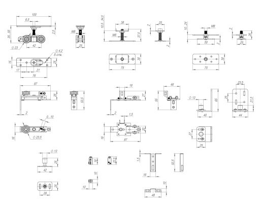Откатная система с телескопическим открыванием Telescope Soft