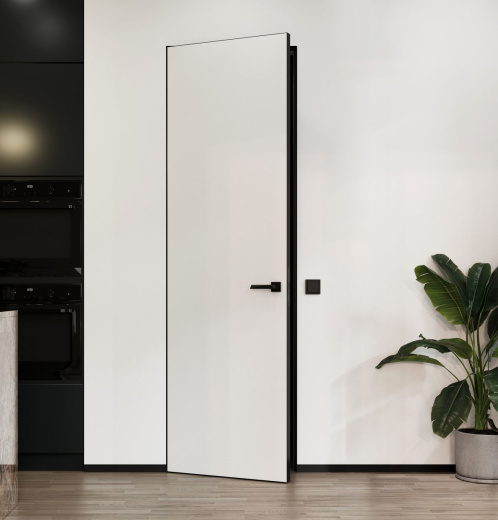 Дверь скрытая M2 Invisible на себя черная кромка правая