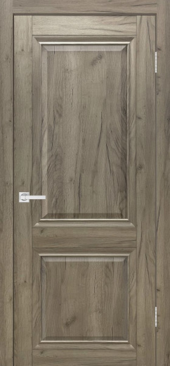 Дверь экошпон Евро 4 дуб крафт серый