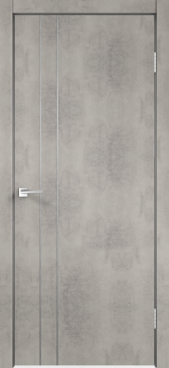 Дверное полотно Экошпон TECHNO облегченное М2 цвет Муар светло-серый