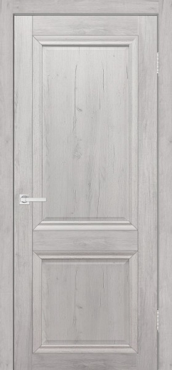 Дверь экошпон Евро 4 граф белый