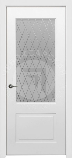 Дверь экошпон Эмма 55 ПО с матовым стеклом