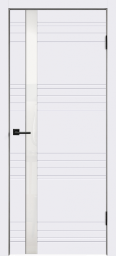 Дверное полотно Эмаль SCANDI N Z1 цвет Белый стекло Лакобель белое