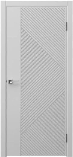 Дверь глухая Ларк 4 молддинг серебро светло-серая эмаль