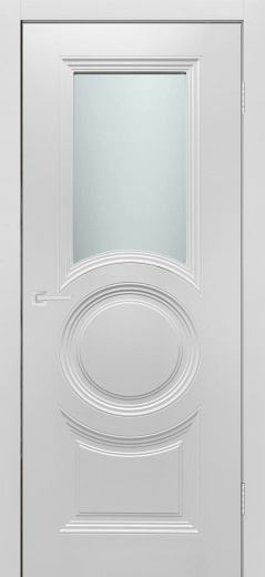 Дверь со стеклом Антика ПО белая эмаль