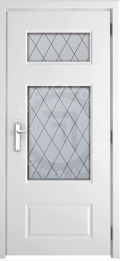 Дверь экошпон Эмма 140 ПО с матовым стеклом