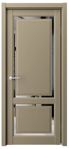 Дверь эмалит Афина-2 винил серый зеркало грей