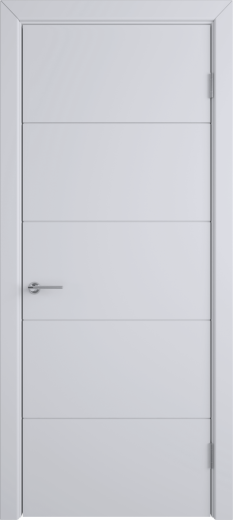 Дверь глухая Trivia светло-серая эмаль