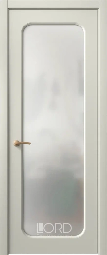 Дверь экошпон Dolce R ПО стекло сатинат белый